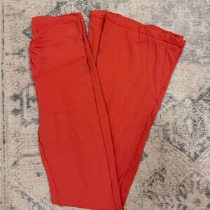 Aerie orange / coral flare leggings Size M